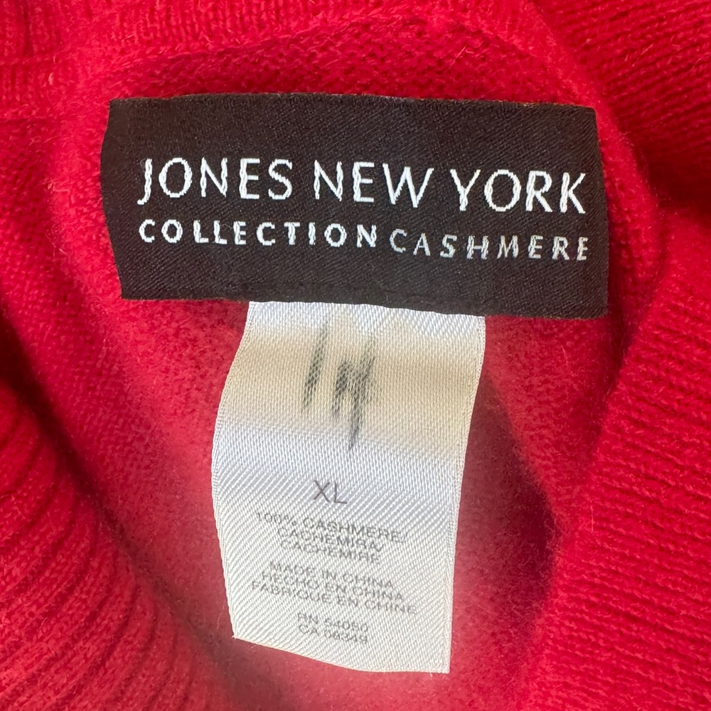 Jones New York Womens Black Long Sleeve Knitted 100% Cashmere Sweater Size: XL - Picture 5 of 13
